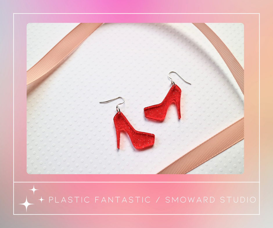 Red glitter high heels shop