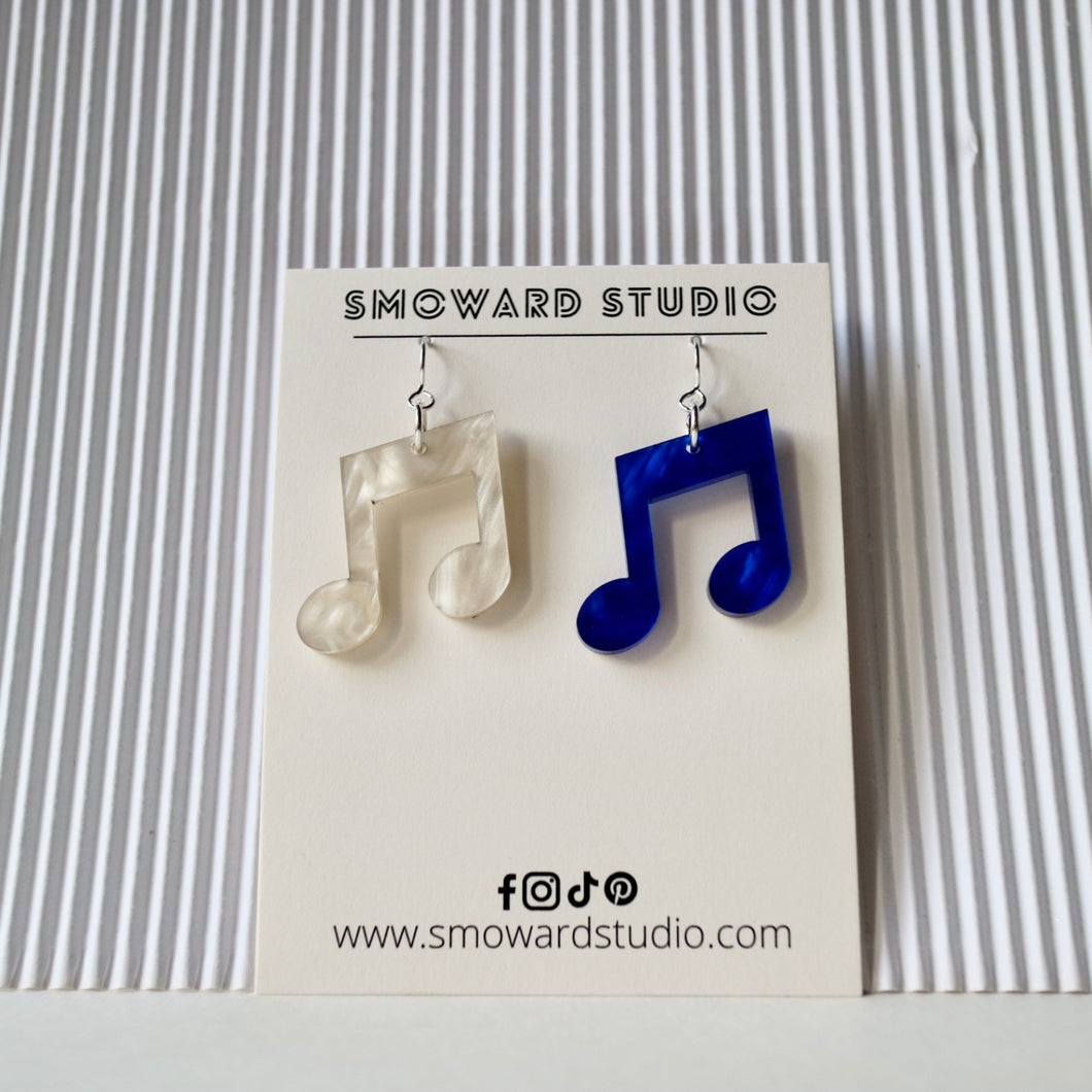 Blue and white music Note