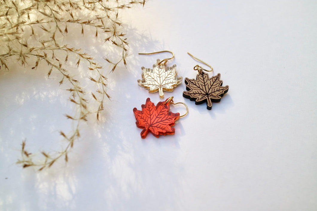 Leaf earrings - 3 options