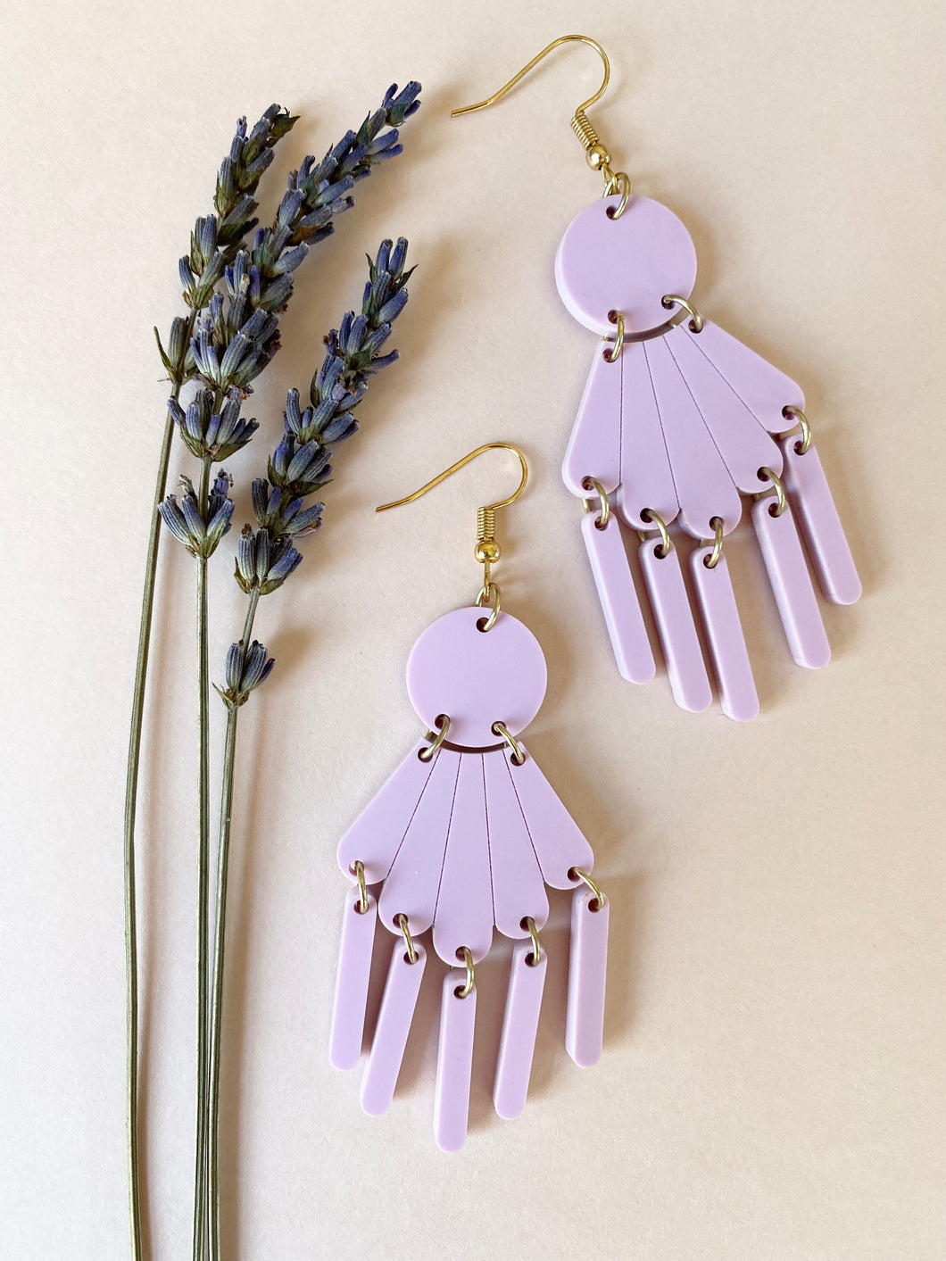 Lavender Statement Earrings