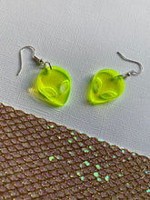 Load image into Gallery viewer, DAINTY Green Alien Earrings
