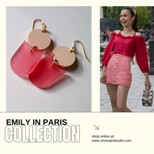 Load image into Gallery viewer, Frosty Pink bottoms + pink top earrings
